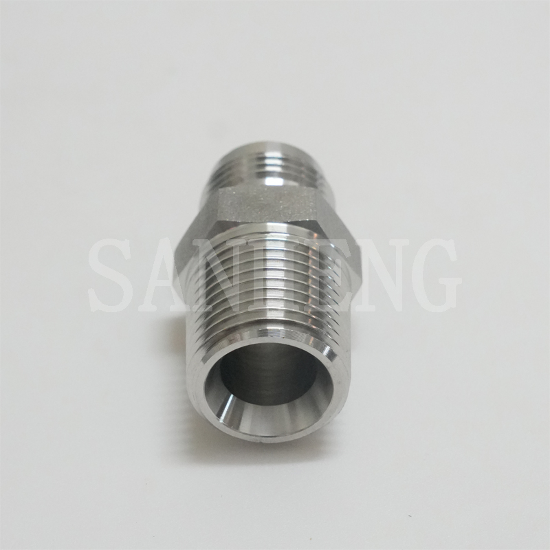 Sanheng Hydraulic 74&deg; 2404 MJ-MP / 1JN JIC NPT Male Pipe Adapter