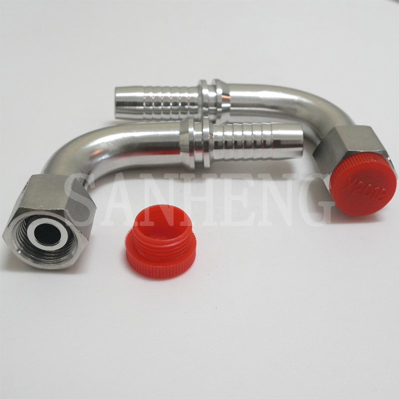 Sanheng 90&deg; 20491 DKO Metric Female 24&deg; Cone O-ring Elbow Swaged Hose Fitting