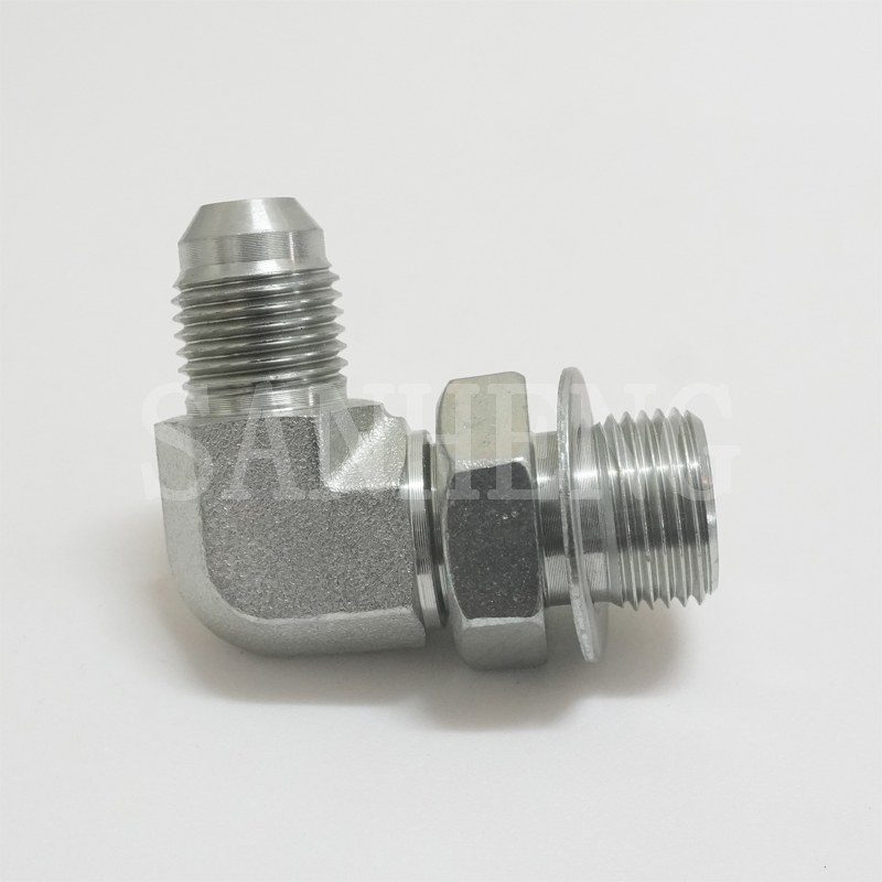 Sanheng Hydraulic 7202 MJ-MBSPP / 1JG9 JIC BSPP O-ring 90&deg; Elbow Flare Adapter