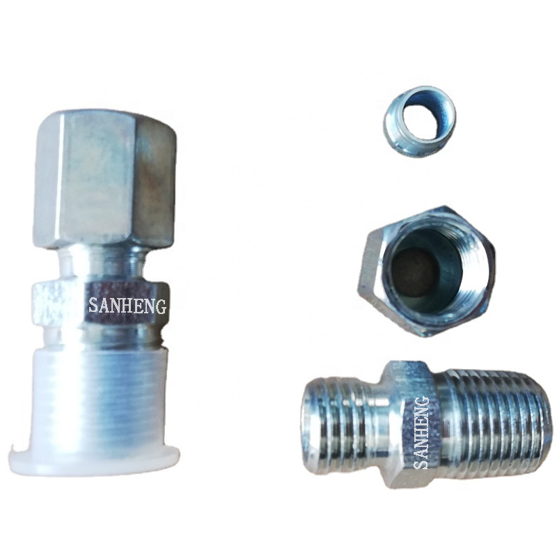 Sanheng Hydraulic 1CT-SP / 1DT-SP Hydraulic Metric Male DIN to BSPT Adapter