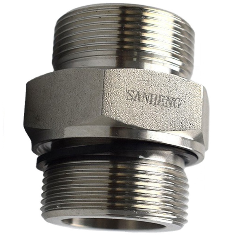 Sanheng 1CM-WD / 1DM-WD Hydraulic Metric Male Compression Adapter with Captive Seal