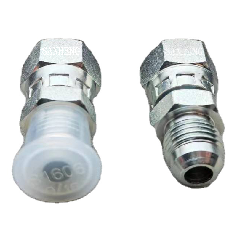 Sanheng Straight 6504 MJ-FJS / 2J JIC 37&deg; Swivel Hydraulic Pipe Connector