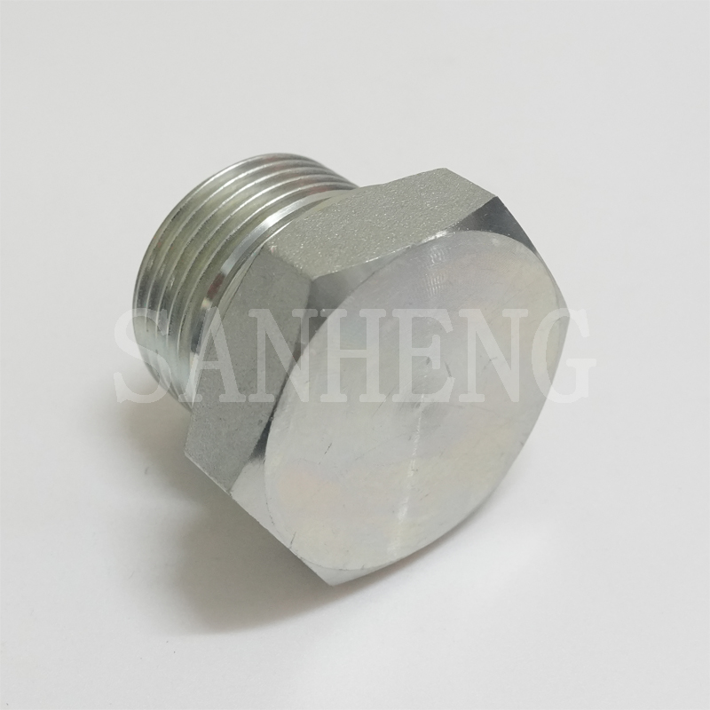 Sanheng Hydraulic 9522-P / 4B Male BSP Thread 60&deg; Cone Hex Plug Adapters