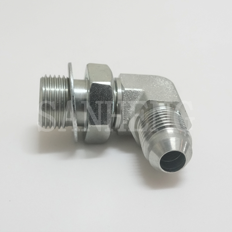 Sanheng Hydraulic 7202 MJ-MBSPP / 1JG9 JIC BSPP O-ring 90&deg; Elbow Flare Adapter