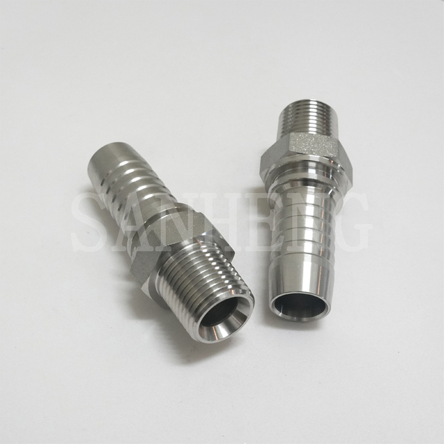 Sanheng Forged Hydraulic 15611 15612 Male NPT Straight Swaged Hose End Fitting