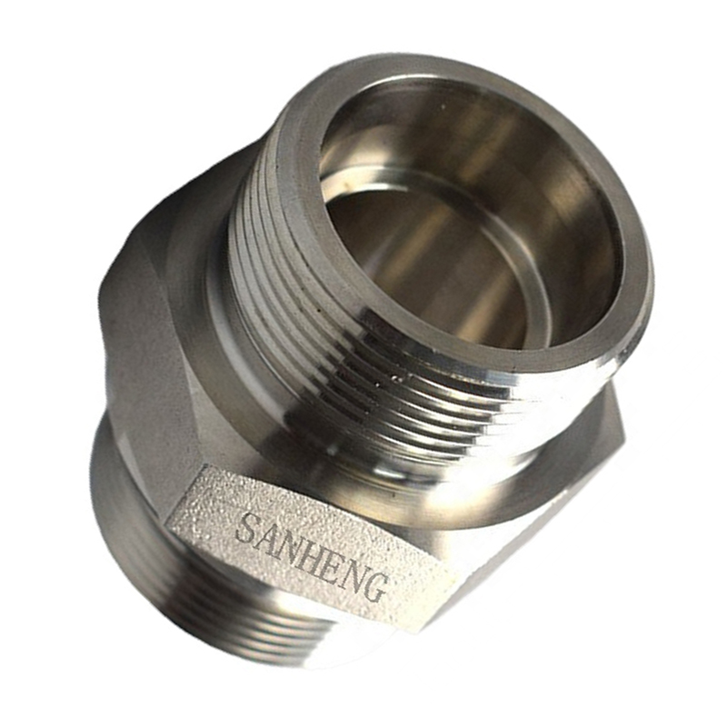 Sanheng 1CM-WD / 1DM-WD Hydraulic Metric Male Compression Adapter with Captive Seal