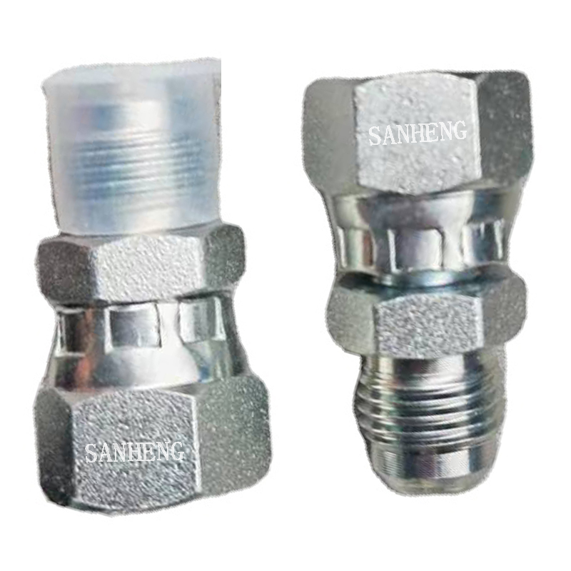 Sanheng Straight 6504 MJ-FJS / 2J JIC 37&deg; Swivel Hydraulic Pipe Connector