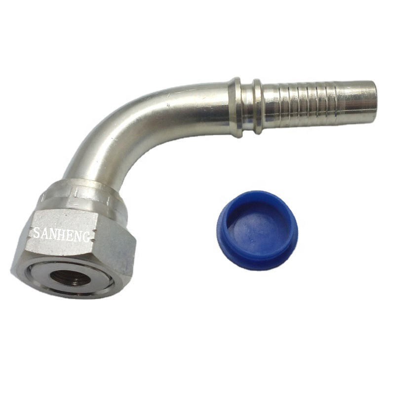 Sanheng Hydraulic 24291 24292 ORFS Flat Seat 90&deg; Degree Elbow Swaged Hose Fitting