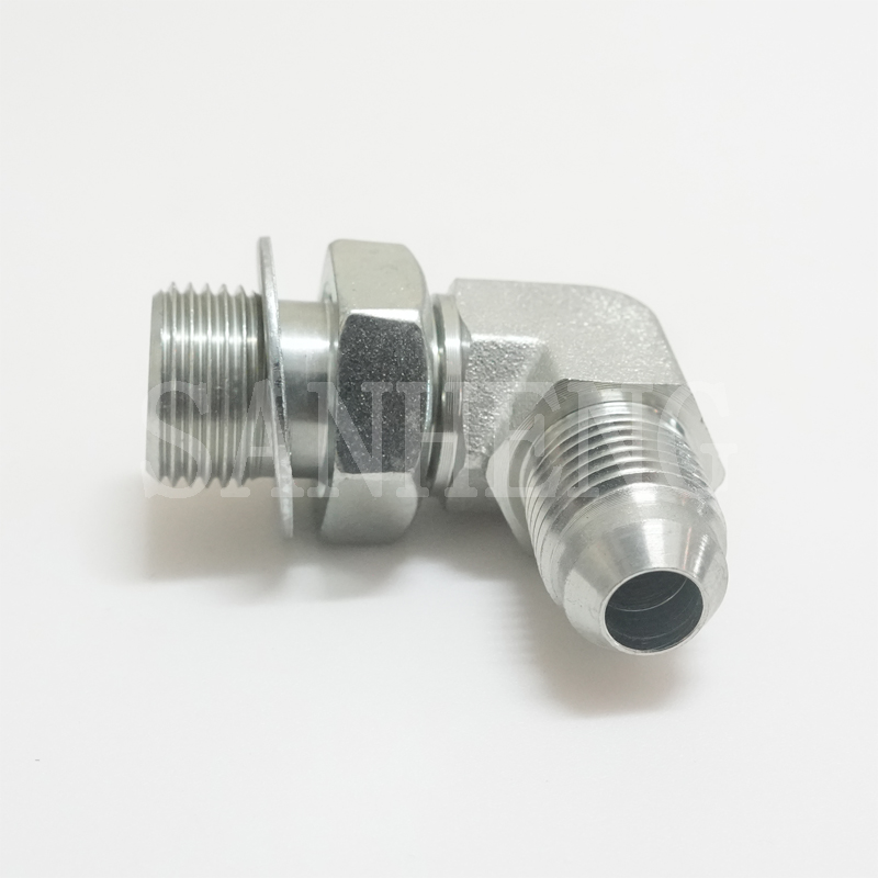 Sanheng Hydraulic 7202 MJ-MBSPP / 1JG9 JIC BSPP O-ring 90&deg; Elbow Flare Adapter