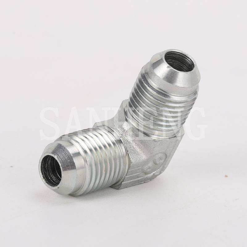 Sanheng Hydraulic 90&deg; 2500 MJ-MJ / 1J9 Male 74&deg; Cone JIC Elbow Adapter Fitting