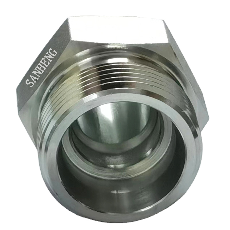 Sanheng Hydraulic 1CN / 1DN Hydraulic Metric Male DIN2353 to NPT Adapter