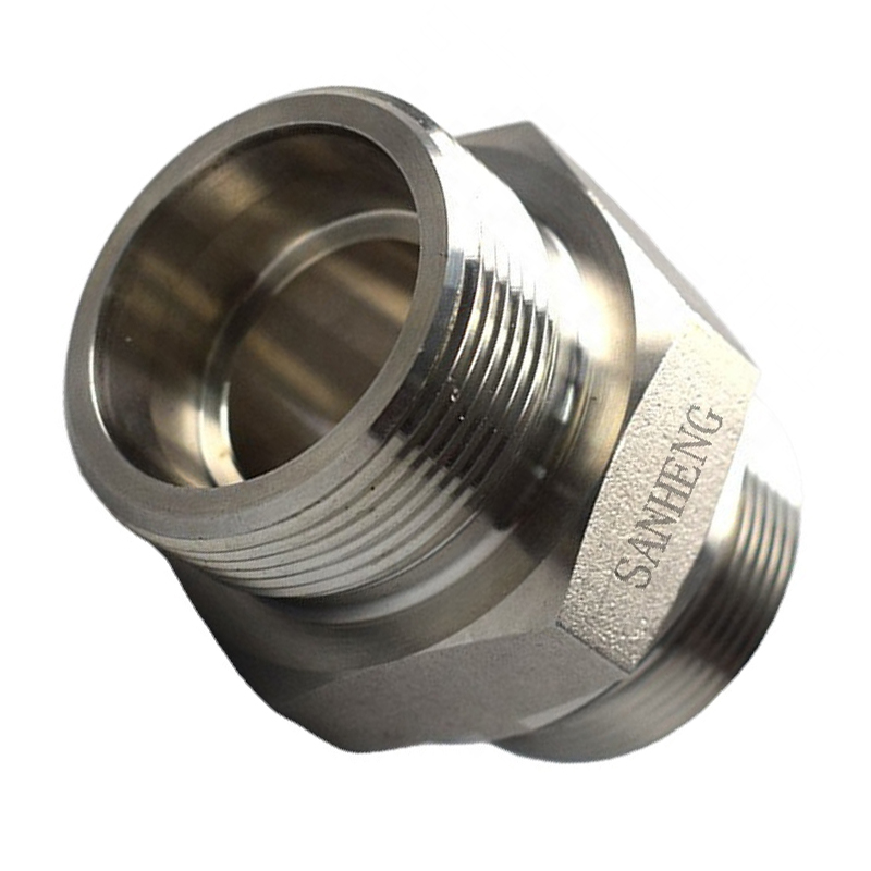 Sanheng 1CM-WD / 1DM-WD Hydraulic Metric Male Compression Adapter with Captive Seal
