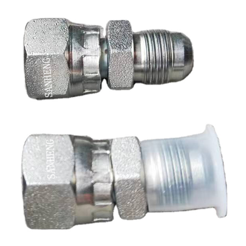 Sanheng Straight 6504 MJ-FJS / 2J JIC 37&deg; Swivel Hydraulic Pipe Connector