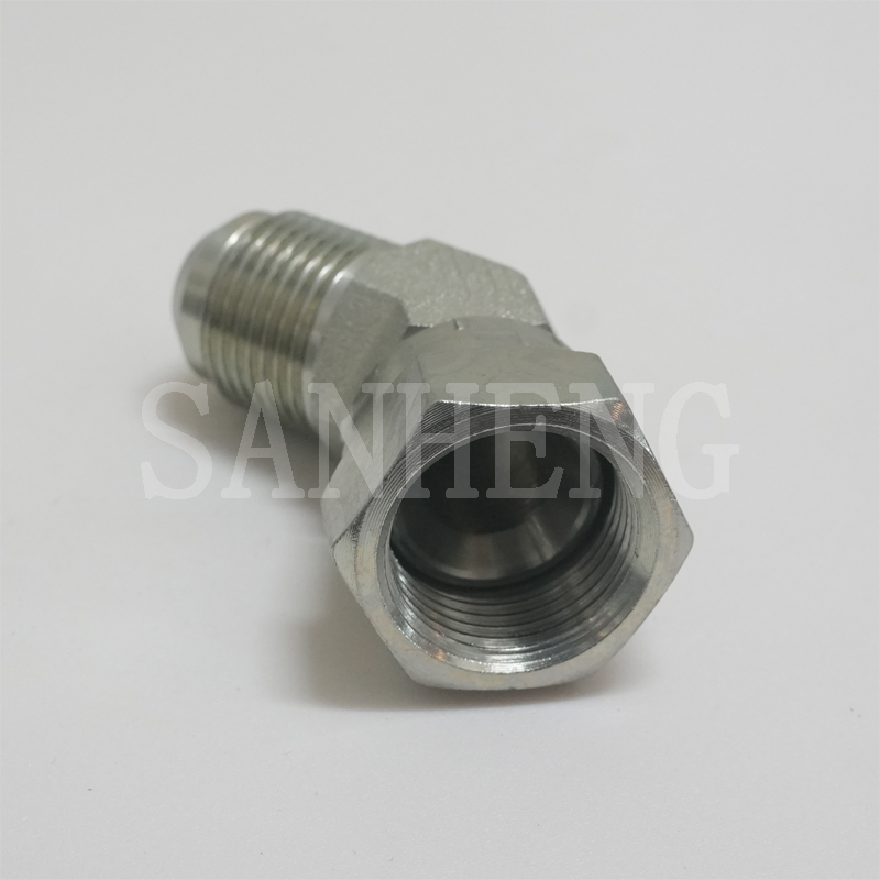 Sanheng Hydraulic 6502 MJ-FJS / 2J4 JIC 74&deg; Cone Male FemaleThread Adapter