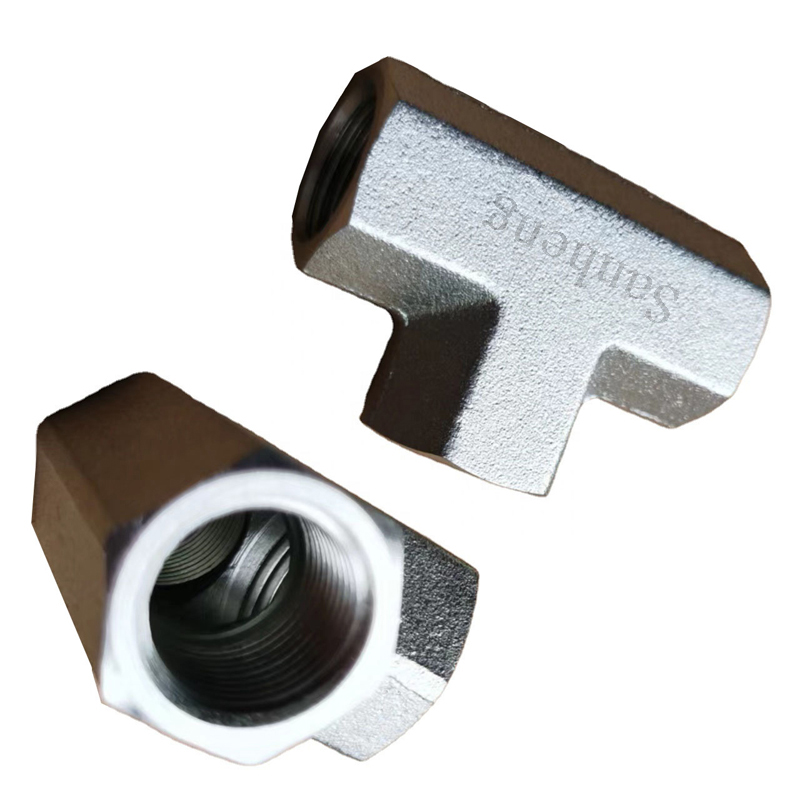 Sanheng Hydraulic Three-way 5605 FP-FP-FP / GN-PK NPT Female Thread Tee Fitting Adapter