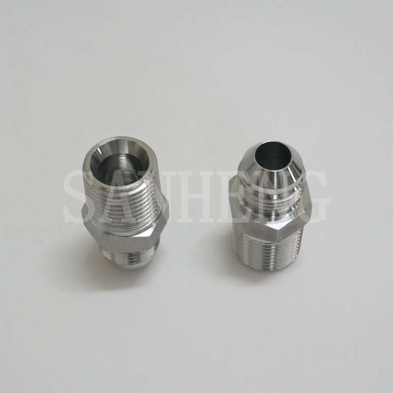 Sanheng Hydraulic 74&deg; 2404 MJ-MP / 1JN JIC NPT Male Pipe Adapter