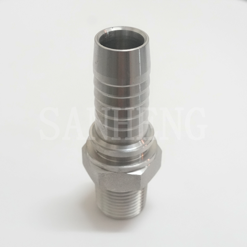Sanheng Forged Hydraulic 15611 15612 Male NPT Straight Swaged Hose End Fitting