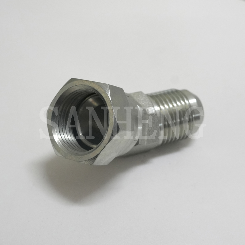Sanheng Hydraulic 6502 MJ-FJS / 2J4 JIC 74&deg; Cone Male FemaleThread Adapter
