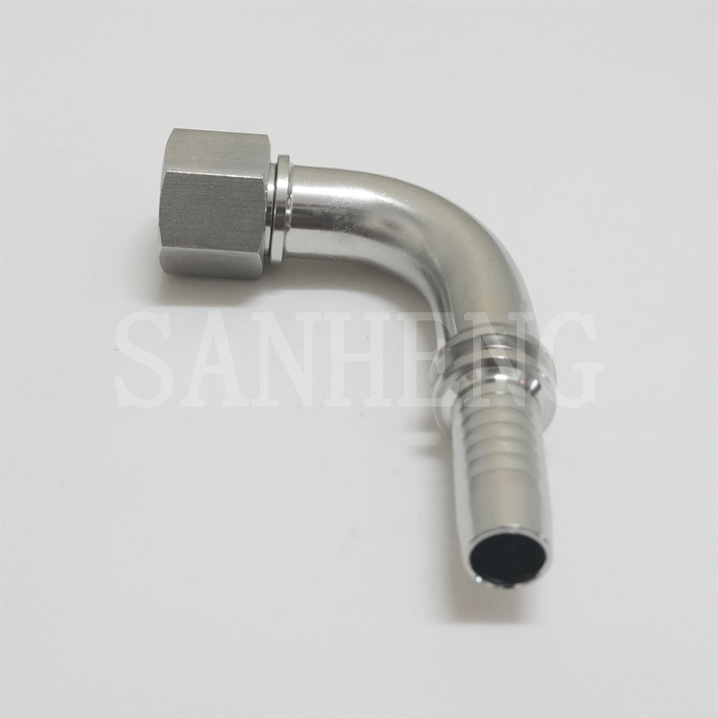 Sanheng 90&deg; 20491 DKO Metric Female 24&deg; Cone O-ring Elbow Swaged Hose Fitting