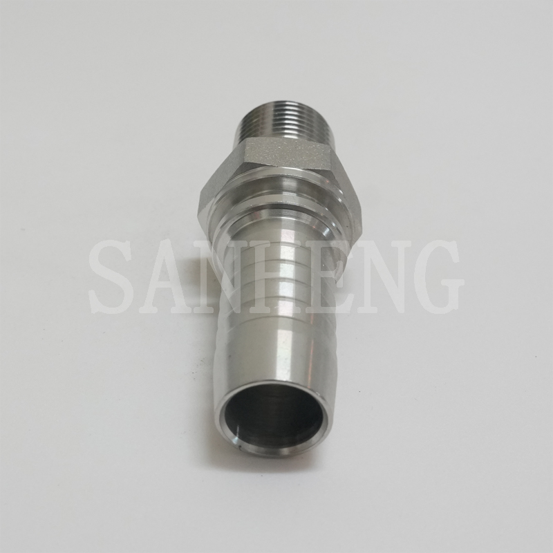 Sanheng Forged Hydraulic 15611 15612 Male NPT Straight Swaged Hose End Fitting