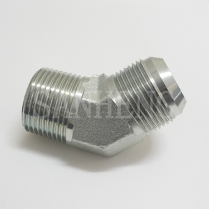 Sanheng Hydraulic 45&deg; Elbow MJ-MBSPT Thread / 1JT4-SP JIC BSPT 74&deg; Cone Fitting