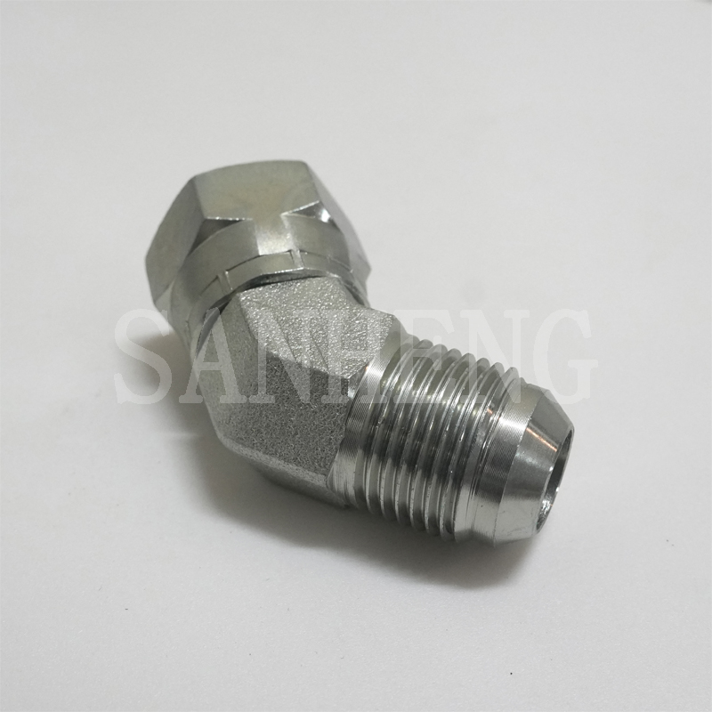 Sanheng Hydraulic 6502 MJ-FJS / 2J4 JIC 74&deg; Cone Male FemaleThread Adapter