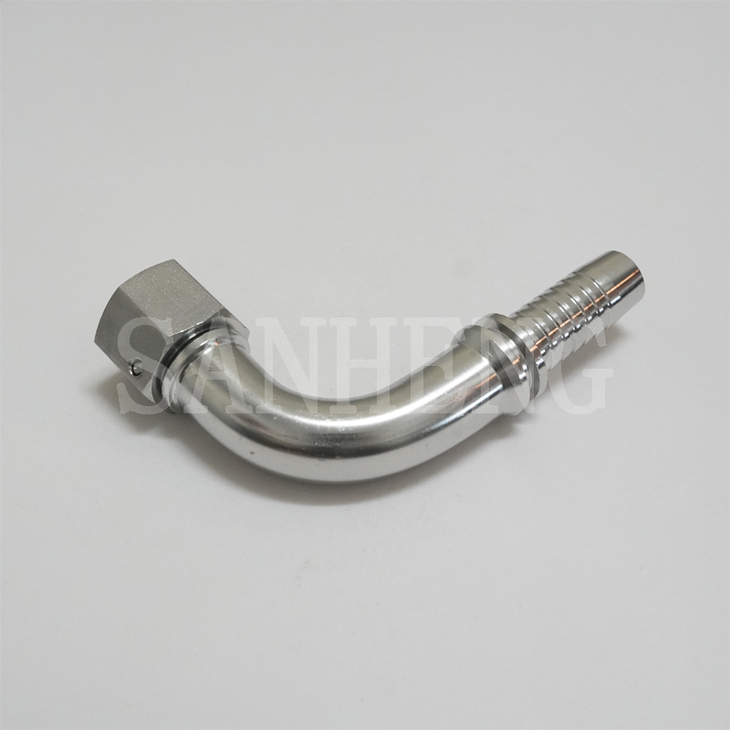 Sanheng 90&deg; 20491 DKO Metric Female 24&deg; Cone O-ring Elbow Swaged Hose Fitting