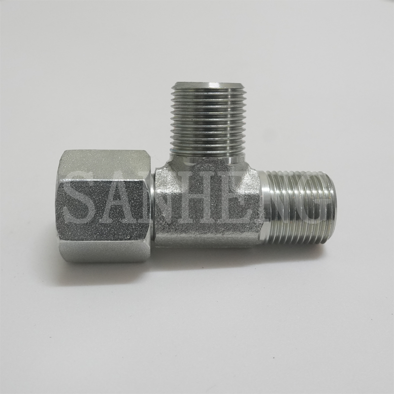Sanheng Hydraulic 60&deg; Cone Seat CB BSP Male Female Run Tee Fitting