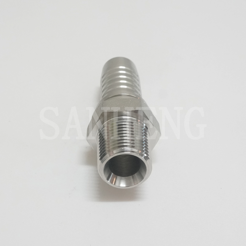 Sanheng Forged Hydraulic 15611 15612 Male NPT Straight Swaged Hose End Fitting