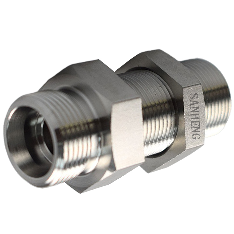 Sanheng 6C / 6D Hydraulic DIN Bulkhead METRIC Thread Male Union Fitting