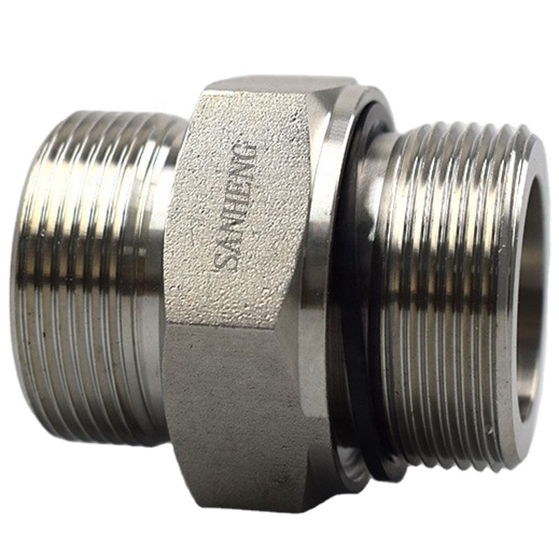 Sanheng 1CM-WD / 1DM-WD Hydraulic Metric Male Compression Adapter with Captive Seal