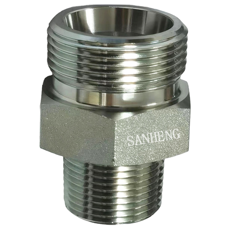 Sanheng Hydraulic 1CN / 1DN Hydraulic Metric Male DIN2353 to NPT Adapter