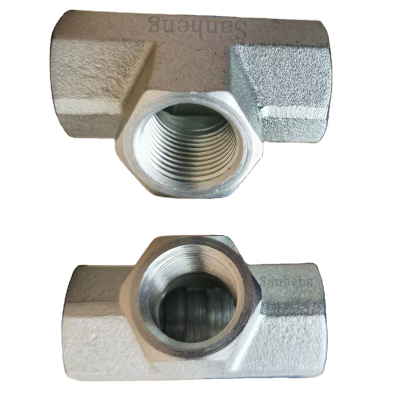 Sanheng Hydraulic Three-way 5605 FP-FP-FP / GN-PK NPT Female Thread Tee Fitting Adapter