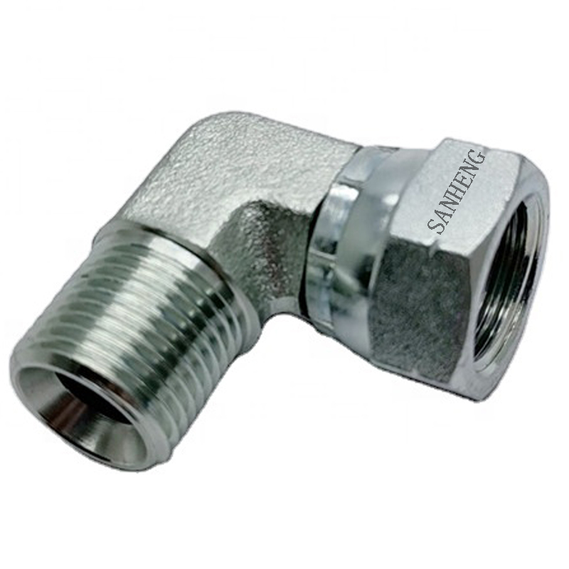 Sanheng 2B9 MBSPP-FBSPPS Male BSP to Female BSP Swivel Elbow Hydraulic Pipe Fitting