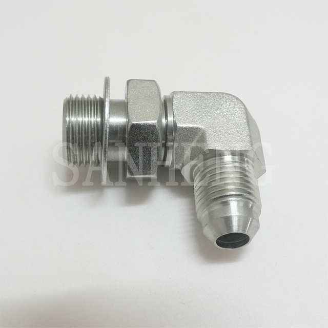 Sanheng Hydraulic 7202 MJ-MBSPP / 1JG9 JIC BSPP O-ring 90&deg; Elbow Flare Adapter
