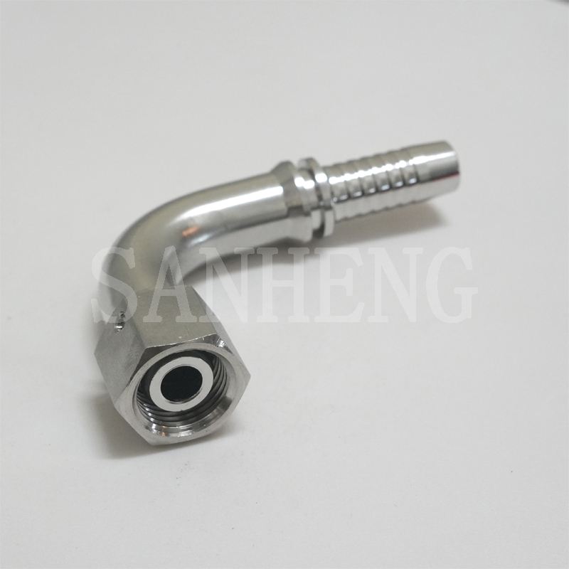 Sanheng 90&deg; 20491 DKO Metric Female 24&deg; Cone O-ring Elbow Swaged Hose Fitting