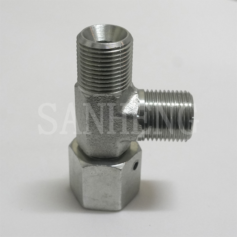 Sanheng Hydraulic 60&deg; Cone Seat CB BSP Male Female Run Tee Fitting