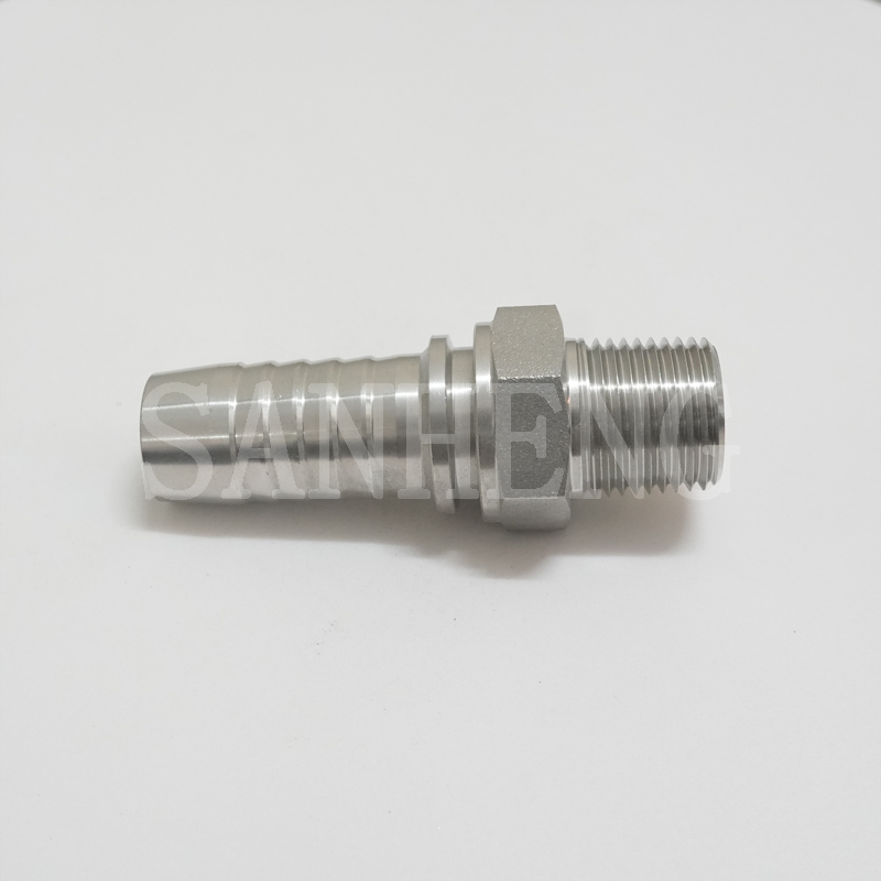 Sanheng Forged Hydraulic 15611 15612 Male NPT Straight Swaged Hose End Fitting