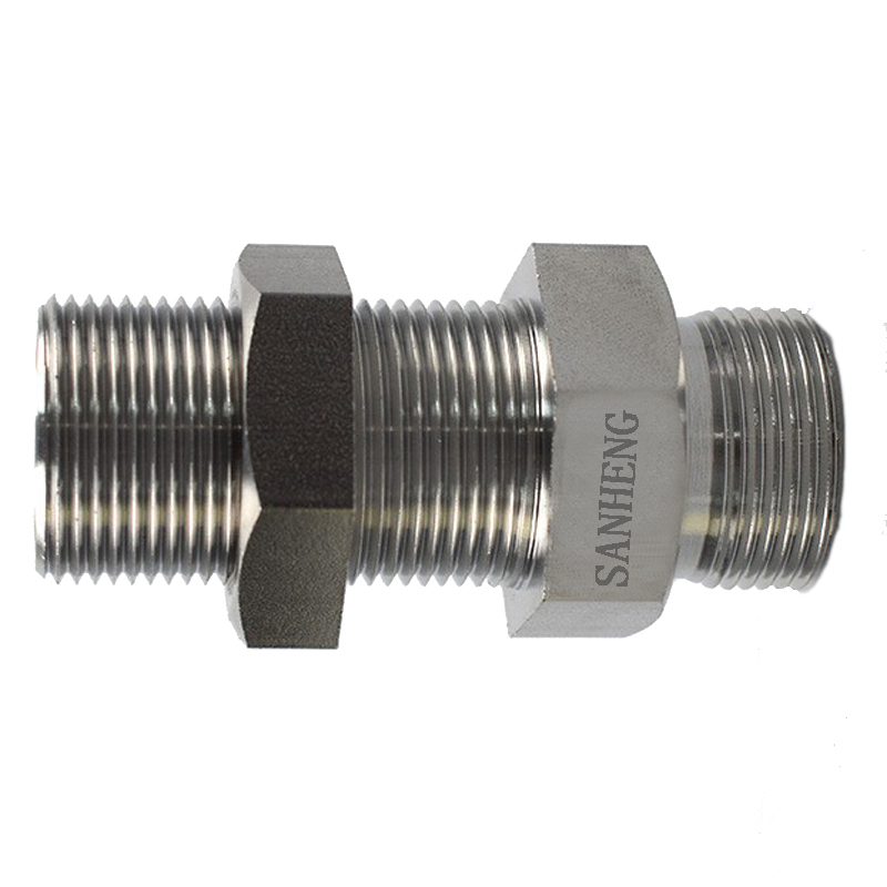 Sanheng 6C / 6D Hydraulic DIN Bulkhead METRIC Thread Male Union Fitting