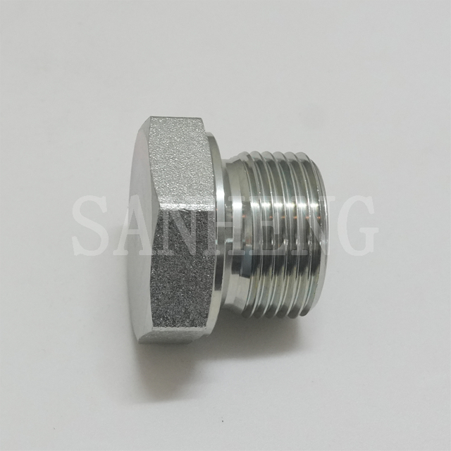 Sanheng Hydraulic 9522-P / 4B Male BSP Thread 60&deg; Cone Hex Plug Adapters