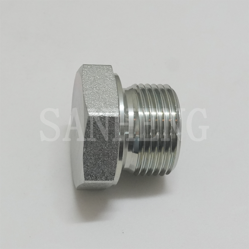 Sanheng Hydraulic 9522-P / 4B Male BSP Thread 60&deg; Cone Hex Plug Adapters