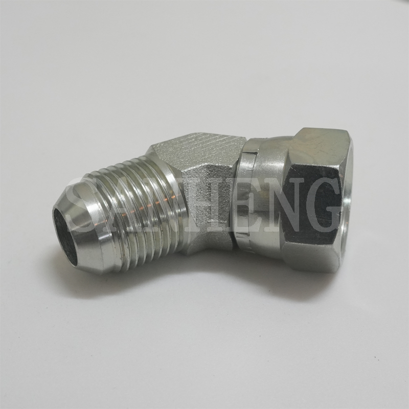 Sanheng Hydraulic 6502 MJ-FJS / 2J4 JIC 74&deg; Cone Male FemaleThread Adapter