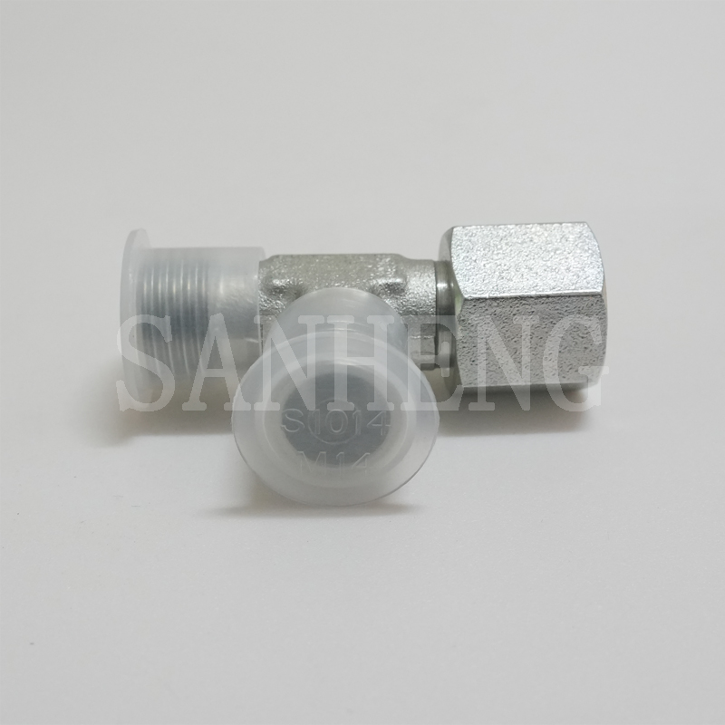 Sanheng Hydraulic CC / DD DIN Metric Run Tee Fitting with Swivel Nut