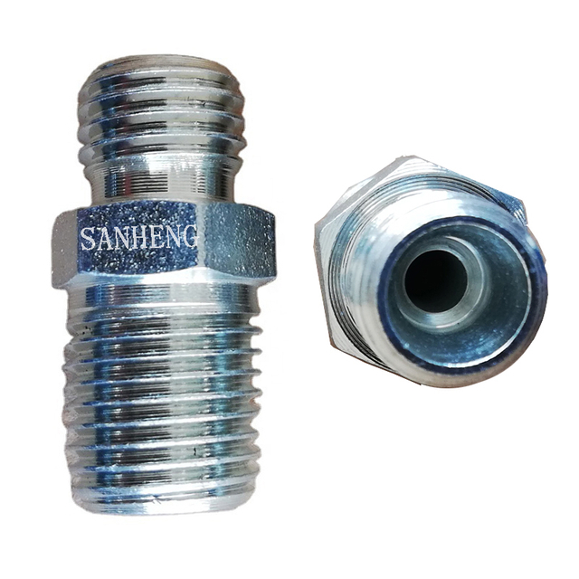 Sanheng Hydraulic 1CT-SP / 1DT-SP Hydraulic Metric Male DIN to BSPT Adapter