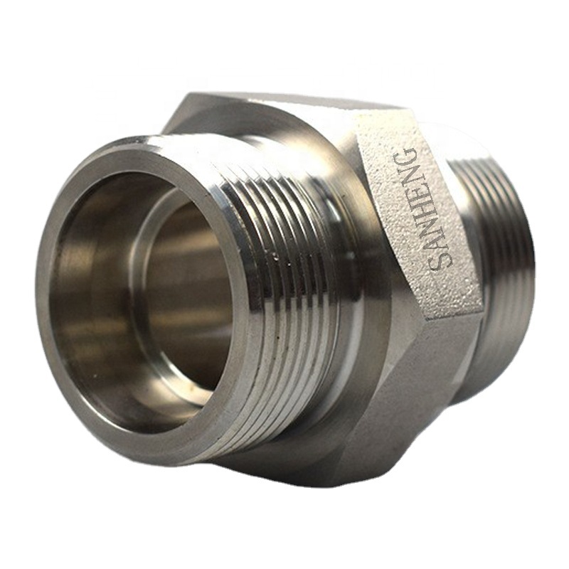 Sanheng 1CM-WD / 1DM-WD Hydraulic Metric Male Compression Adapter with Captive Seal