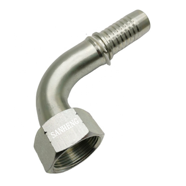 Sanheng Hydraulic 24291 24292 ORFS Flat Seat 90&deg; Degree Elbow Swaged Hose Fitting